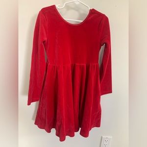 Hanna Anderson girls red velvet dress